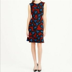 NWOT J. Crew Red Blue Poppy Dress